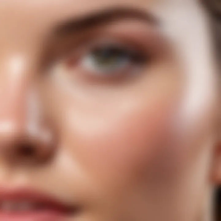 Close-up of a vibrant facial texture