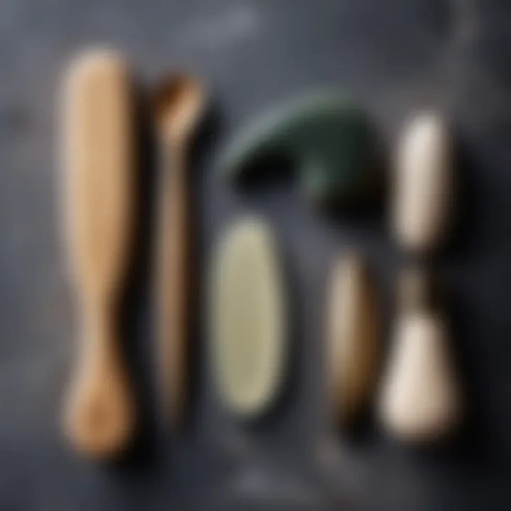 Gua Sha tools arranged aesthetically