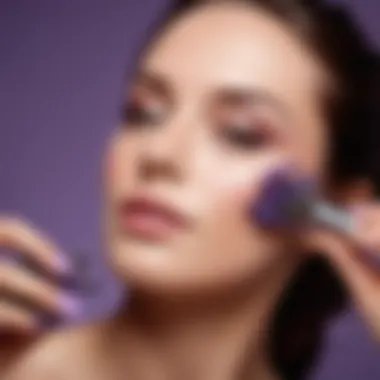 Lavender oil being applied to the skin