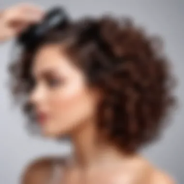 Proper application technique of hair mousse on curls