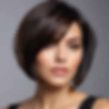 Stylish back-layered bob hairstyle showcasing different angles