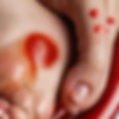 Causes of Red Spots on the Foot Sole Illustration of red spots on the sole of a foot highlighting various causes