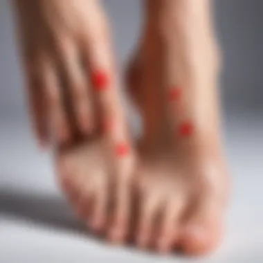 Treatment Methods for Red Spots on the Foot Diagram showing effective treatment methods for foot skin issues
