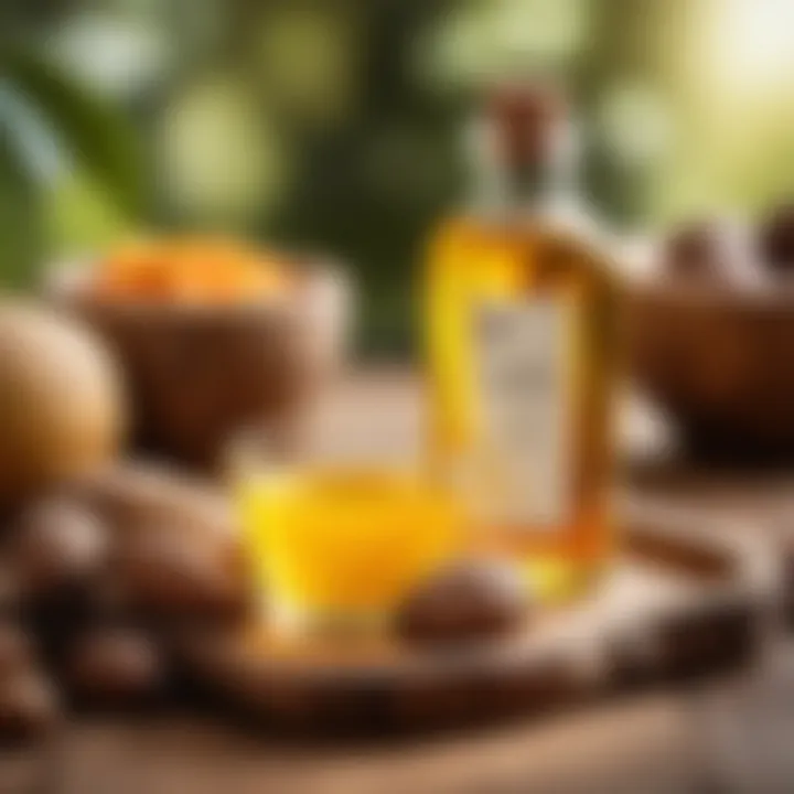 A vibrant display of ingredients commonly used with baobab oil.