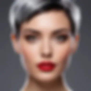 Elegant pixie cut showcasing bold features