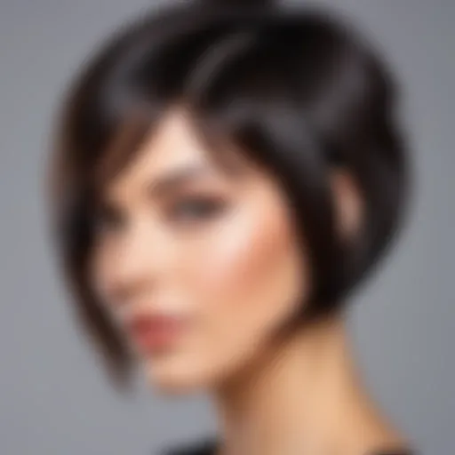 Stylish short bob hairstyle with a modern twist