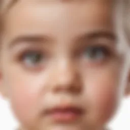 Close-up of a baby's face showing under-eye discoloration