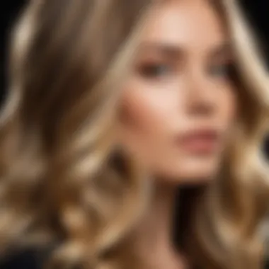 Blonde hair with trendy balayage highlights