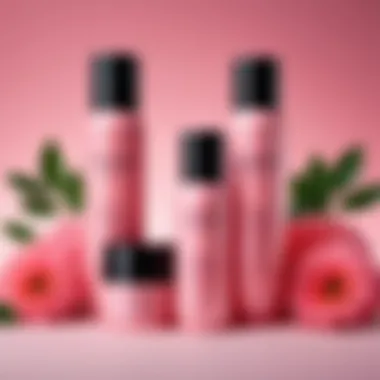 Hair Care Products for Blush Light Hair An aesthetically pleasing arrangement of hair care products for blush light hair