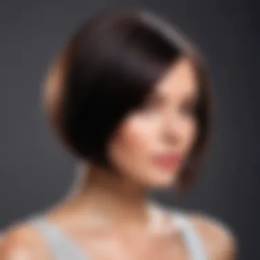 Elegant bob cut showcasing modern styling