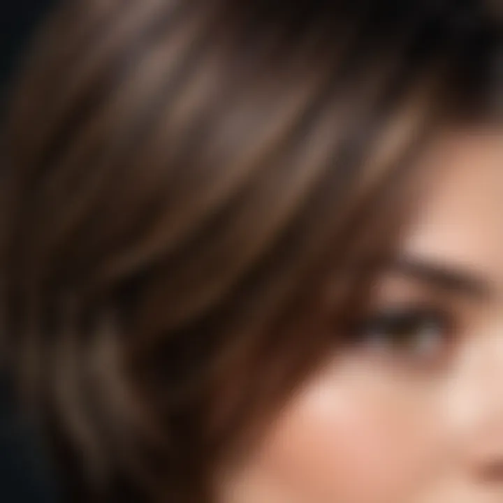 Close-up of a bob cut demonstrating texture and layers