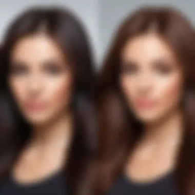 Transformation Through Brazilian Hair Treatments Before and after comparison of Brazilian hair treatment results