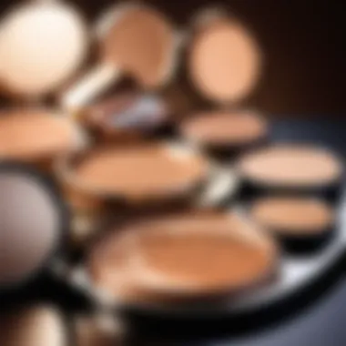 A beautifully lit vanity showcasing bronzer products