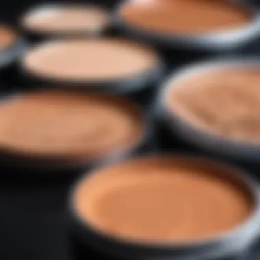 A detailed comparison of bronzer formulations on a surface