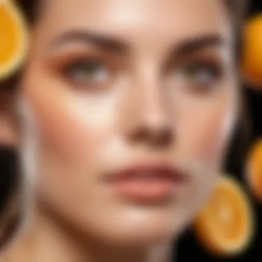 Visual representation of skin health impacted by vitamin C.