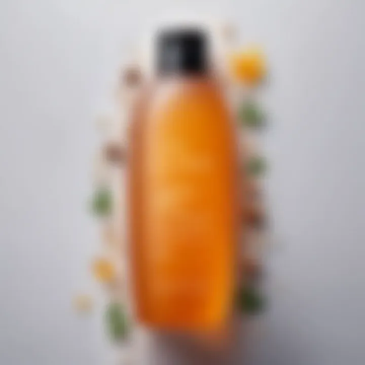 A close-up view of organic shampoo ingredients