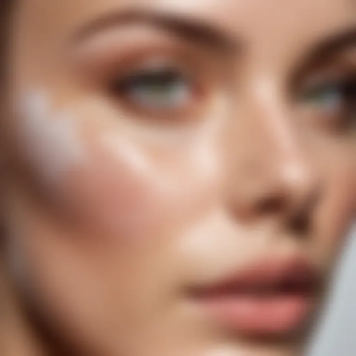 Close-up of healthy skin showing rejuvenation effects