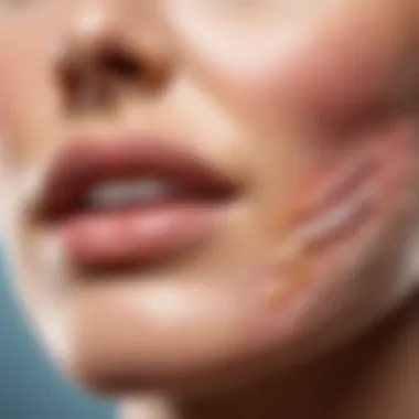 Illustration of the skin layers showing the effects of collagen