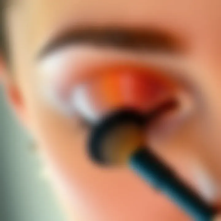 Application technique of a color corrector under the eyes