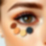 Color wheel showcasing different corrector shades for dark circles