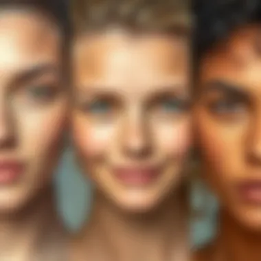Diverse skin tones with corresponding corrector recommendations