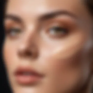 Illustration of concealer being applied to blemishes