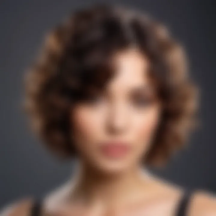 Chic bob hairstyle for curly hair