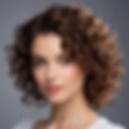 A beautiful head of curly hair styled elegantly