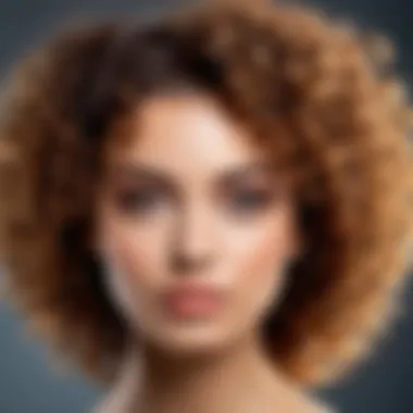 Curly hair texture showcasing the effects of mousse