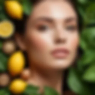 Close-up of natural ingredients commonly recommended for oily skin, symbolizing holistic care.