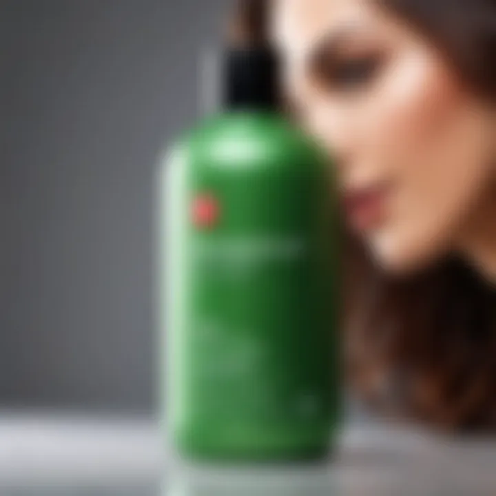 An innovative shampoo bottle designed to combat hair loss