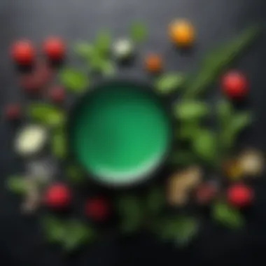 Key Ingredients of DP Shampoo Scientific ingredients illustration showcasing components of the shampoo