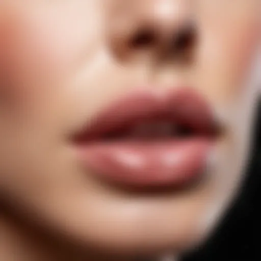 Close-up of luscious lips showcasing natural beauty