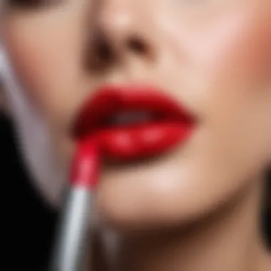 Lips adorned with vibrant lipstick colors