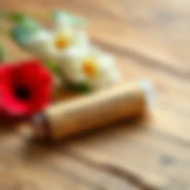 Natural Solutions for Lip Care Natural lip balm on a wooden surface
