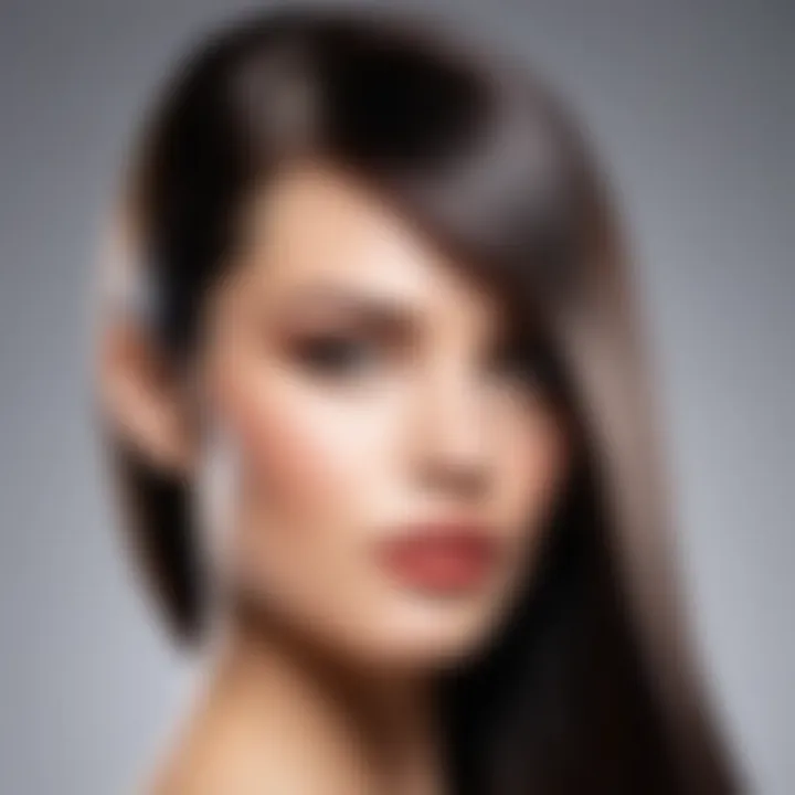 Sleek and shiny straight hairstyle