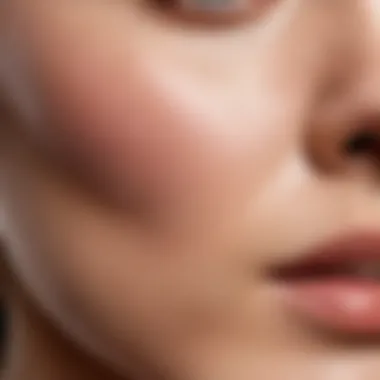 Close-up of smooth skin after razor bump treatment