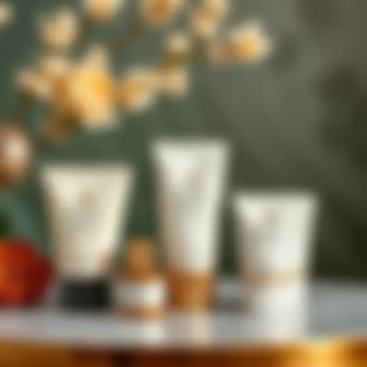 Luxurious hand cream options displayed elegantly