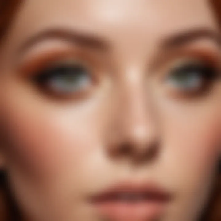 Close-up of Elçin Sangu's flawless skin