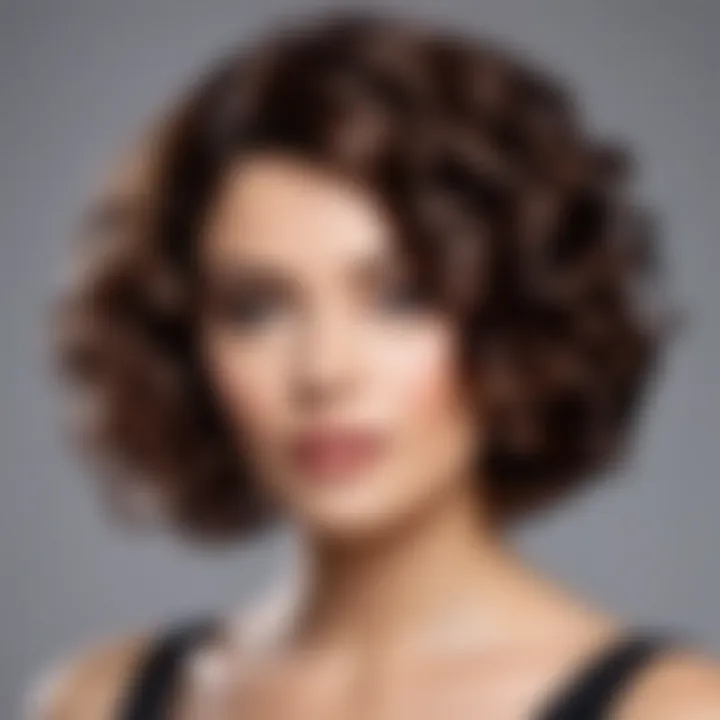 Elegant bob style with voluminous curls