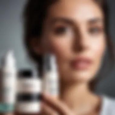 Routine Skin Care Products Displayed Routine skin care products displayed