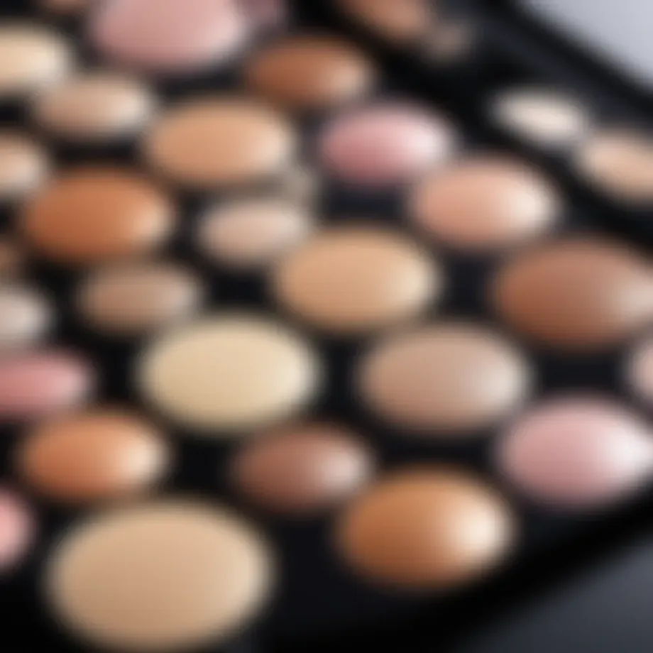 A pristine highlighter palette showcasing various shades.