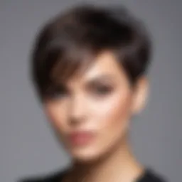 Stylish short haircut showcasing modern trends