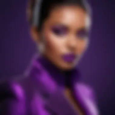 Stunning Purple Outfit for Dark Skin A stunning outfit combining various shades of purple suitable for darker skin tones.