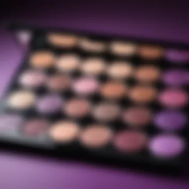 Makeup palette featuring purple hues that complement brown skin beautifully.