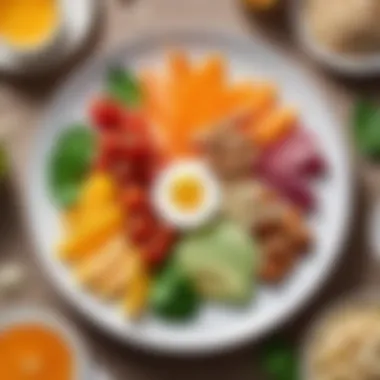 A beautifully arranged plate featuring foods high in essential skin vitamins