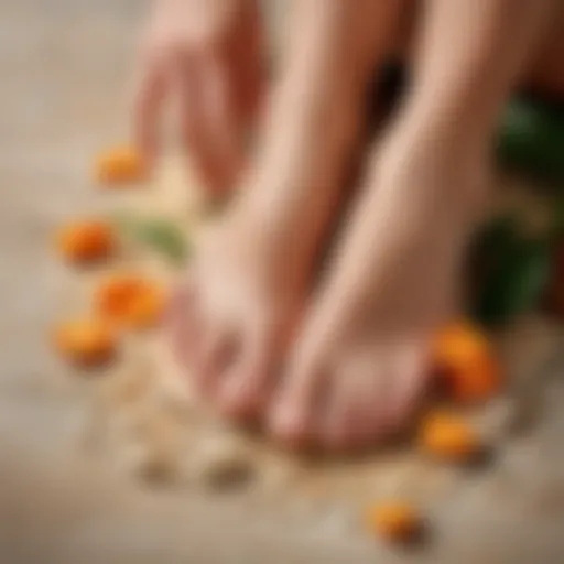 Natural ingredients for foot peeling