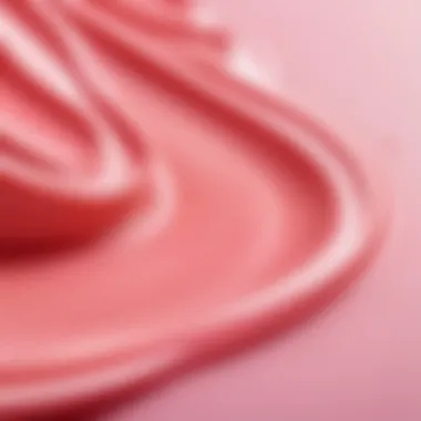 Close-up view of pastel liquid blush highlighting its vibrant tone.