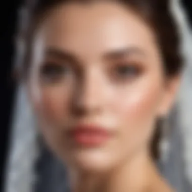 A close-up of flawless bridal skin highlighting the effects of special skin preparation techniques.