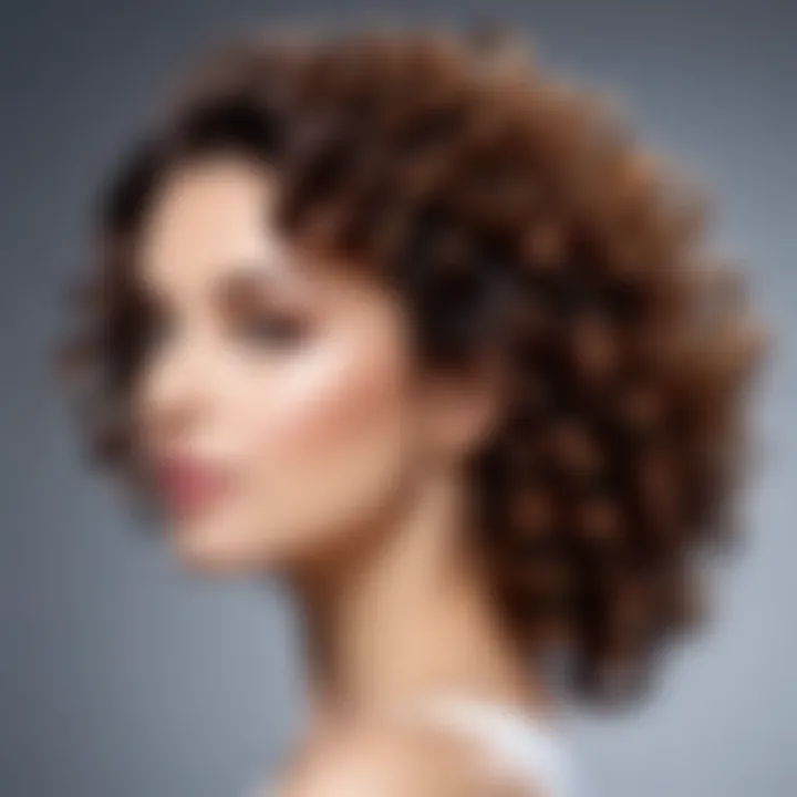 A beautifully styled head of curls showcasing bigudi sarma results